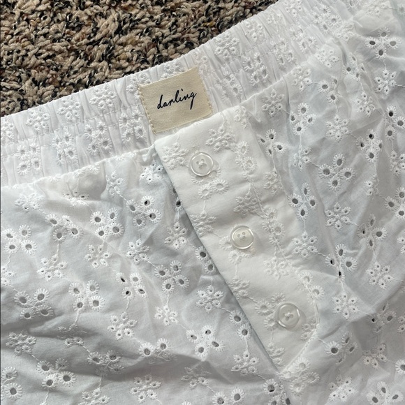 Wild Fable White Eyelet Buttoned Sleep Lounge Shorts Sheer Size XXL | NWT - Picture 4 of 8